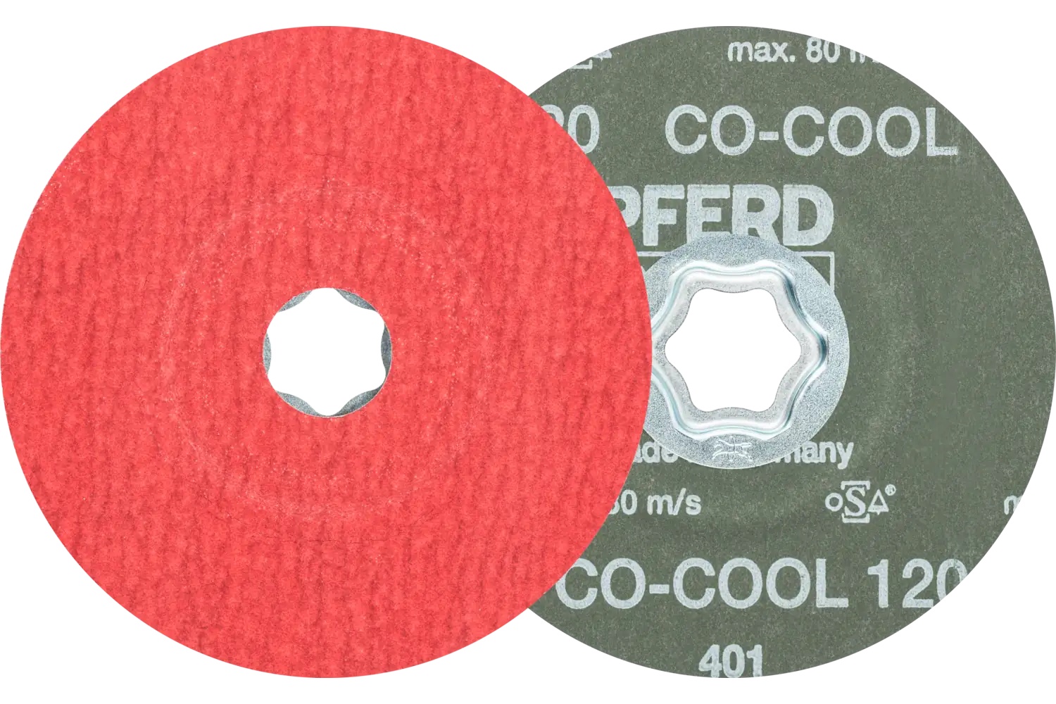 Picture of Pferd Combiclick® Fiber Disc, 4-1/2" Dia, 120 Grit, Ceramic oxide Co-Cool